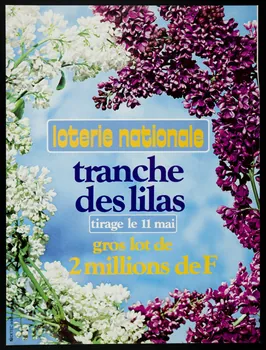 estampe loterie nationale  tranche  des lilas 1977.40.55 Photo