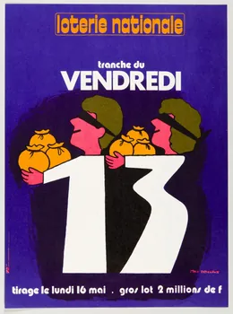 estampe loterie nationale  tranche du  VENDREDI 1977.40.59  Photo