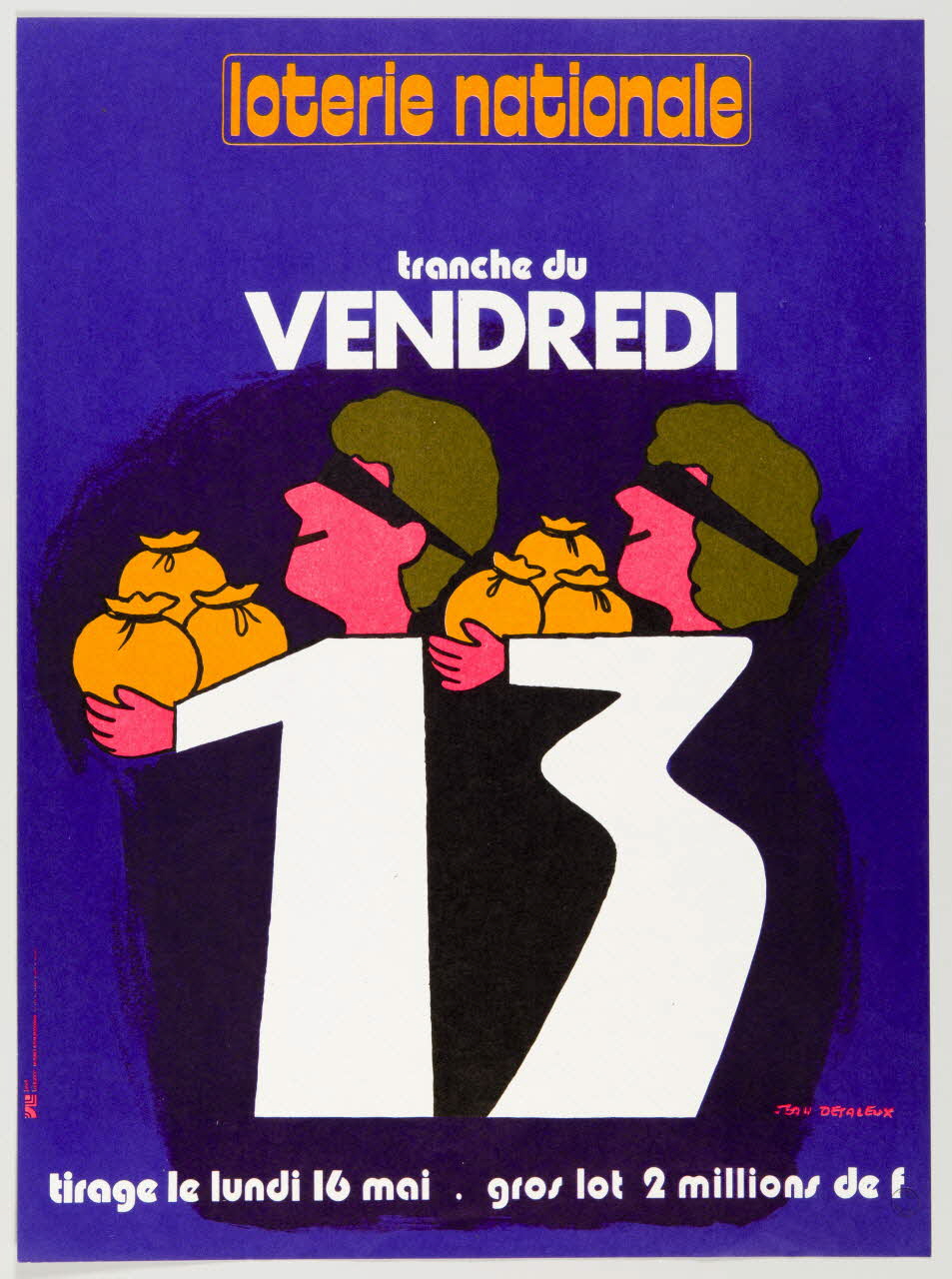 estampe loterie nationale  tranche du  VENDREDI 1977.40.60 Photo