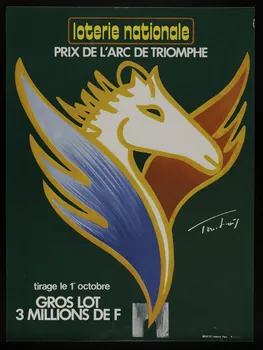 estampe loterie nationale  PRIX DE L'ARC DE TRIOMPHE 1977.40.95  Photo