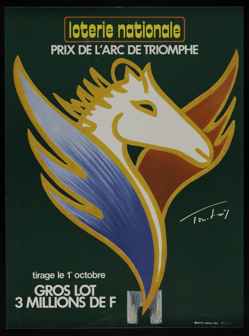 estampe loterie nationale  PRIX DE L'ARC DE TRIOMPHE 1977.40.96 Photo