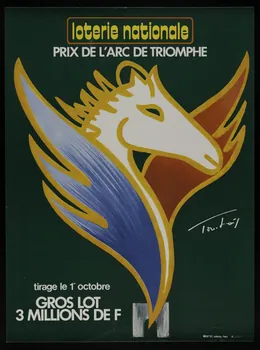 estampe loterie nationale  PRIX DE L'ARC DE TRIOMPHE 1977.40.96  Photo