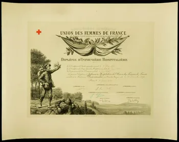 estampe DIPLÔME D'INFIRMIERE HOSPITALIERE 1977.49.3 Photo