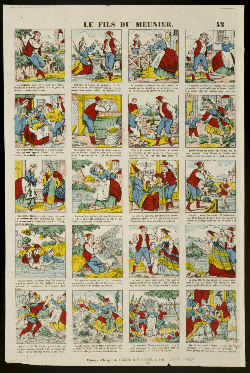 Gangel et Didion estampe LE FILS DU MEUNIER. Metz 1858-1868 1977.68.11 Photo
