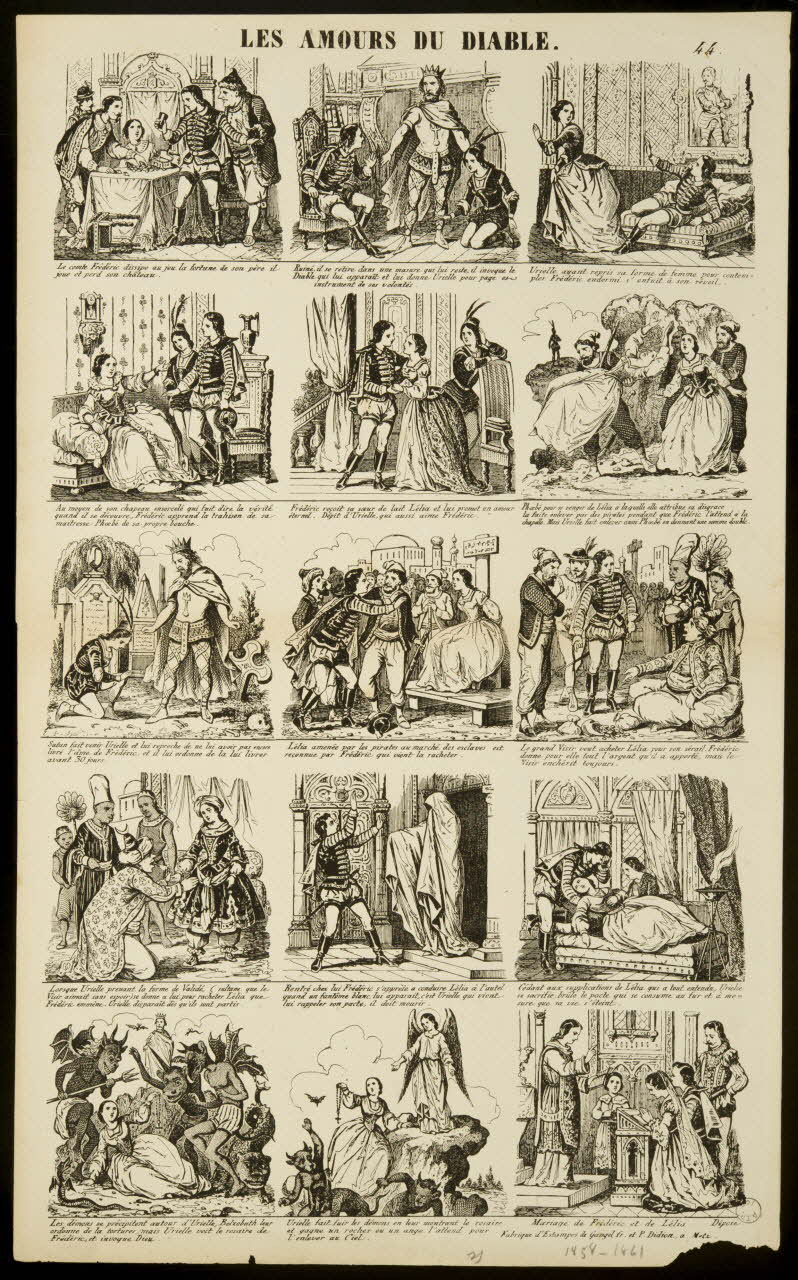 Gangel et Didion estampe LES AMOURS DU DIABLE. Metz 1858-1868 1977.68.14 Photo