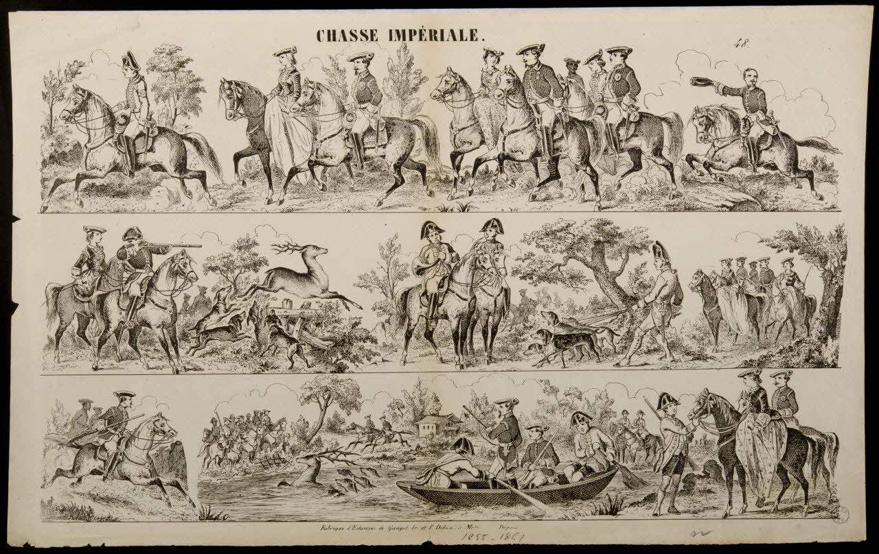 Gangel et Didion estampe CHASSE IMPERIALE. Metz 1858-1868 1977.68.24 Photo
