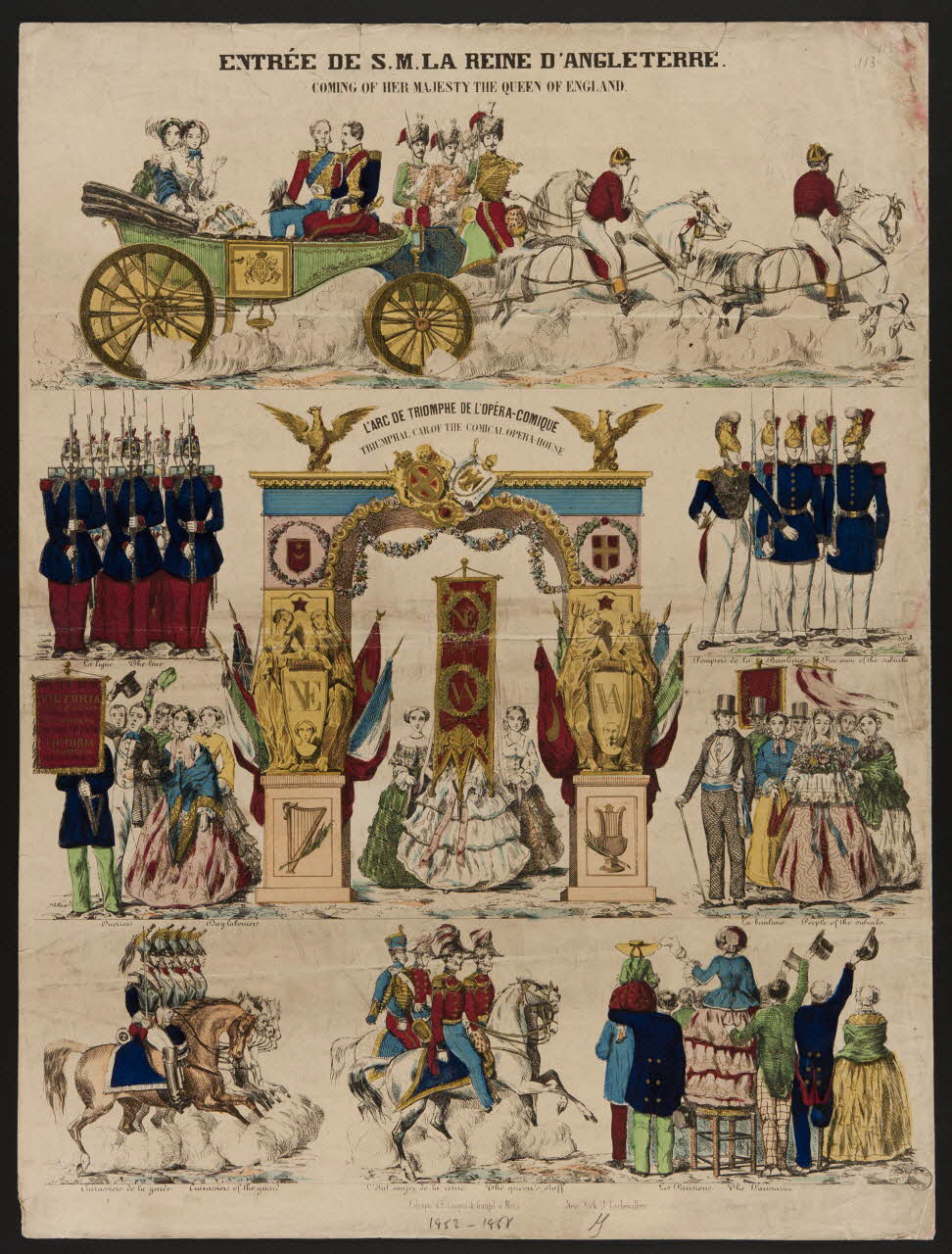 Charles Nicolas Gangel estampe ENTREE DE S.M. LA REINE D'ANGLETERRE. Metz 1852-1858 1977.68.25 Photo