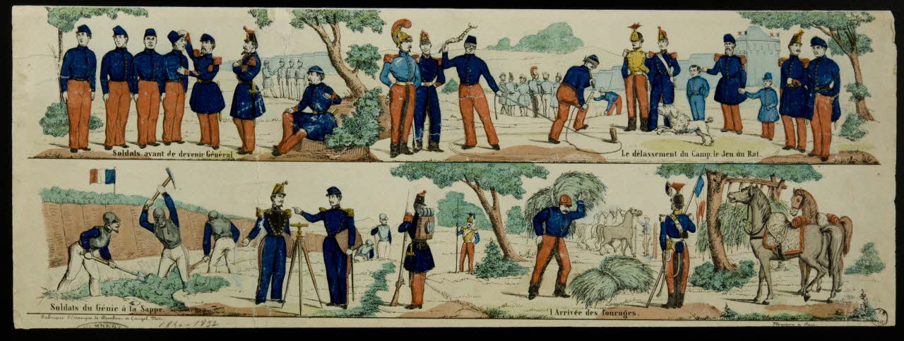 Dembour et Gangel estampe Soldats Metz 1840-1852 1977.68.28 Photo