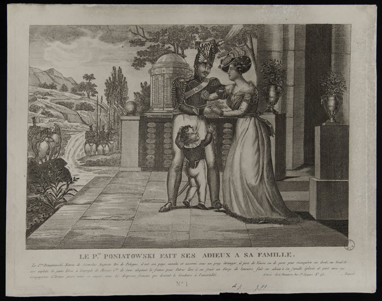 estampe LE Pce PONIATOWSKI FAIT SES ADIEUX A SA FAMILLE. 1977.68.30 Photo