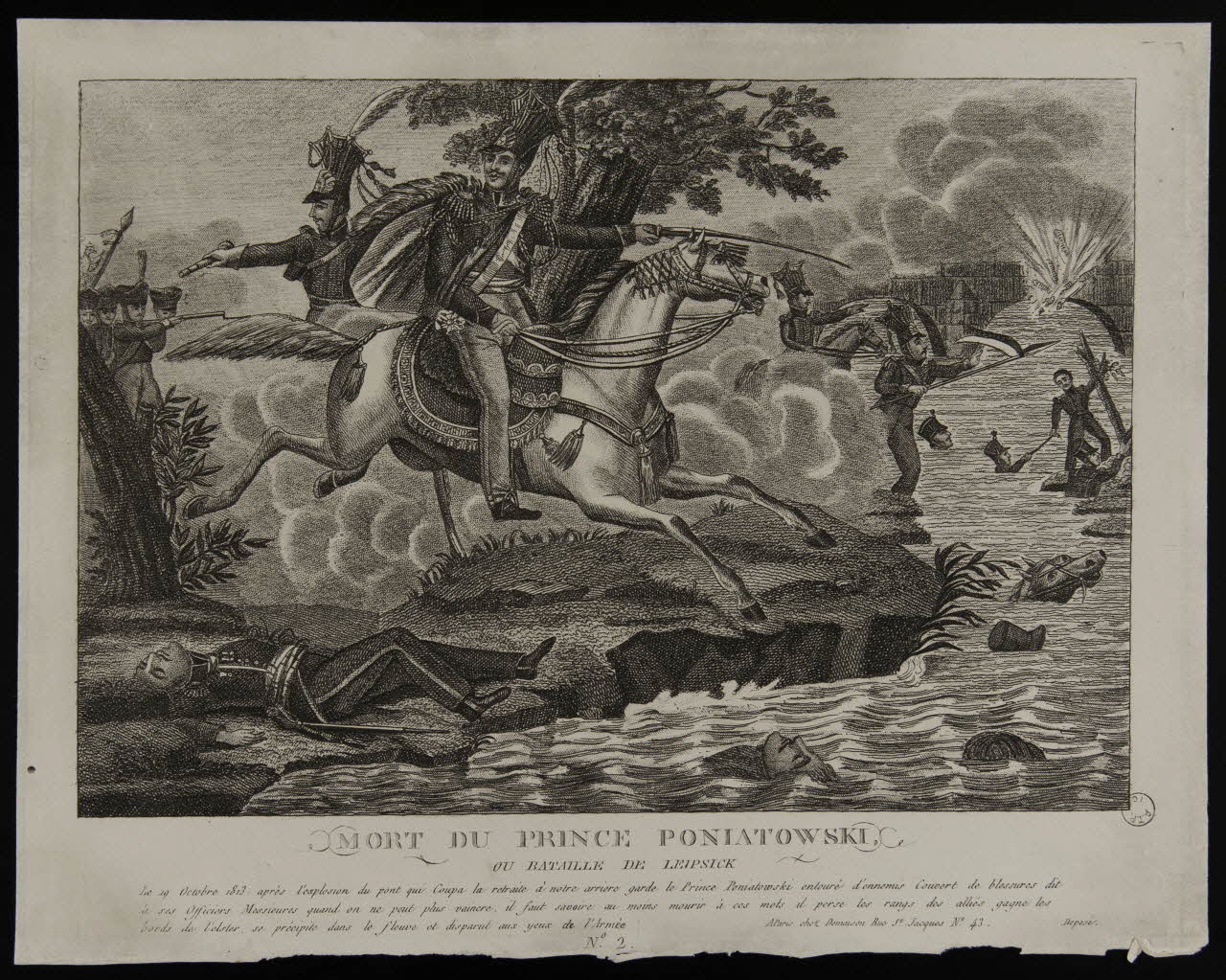 estampe MORT DU PRINCE PONIATOWSKI. 1977.68.31 Photo