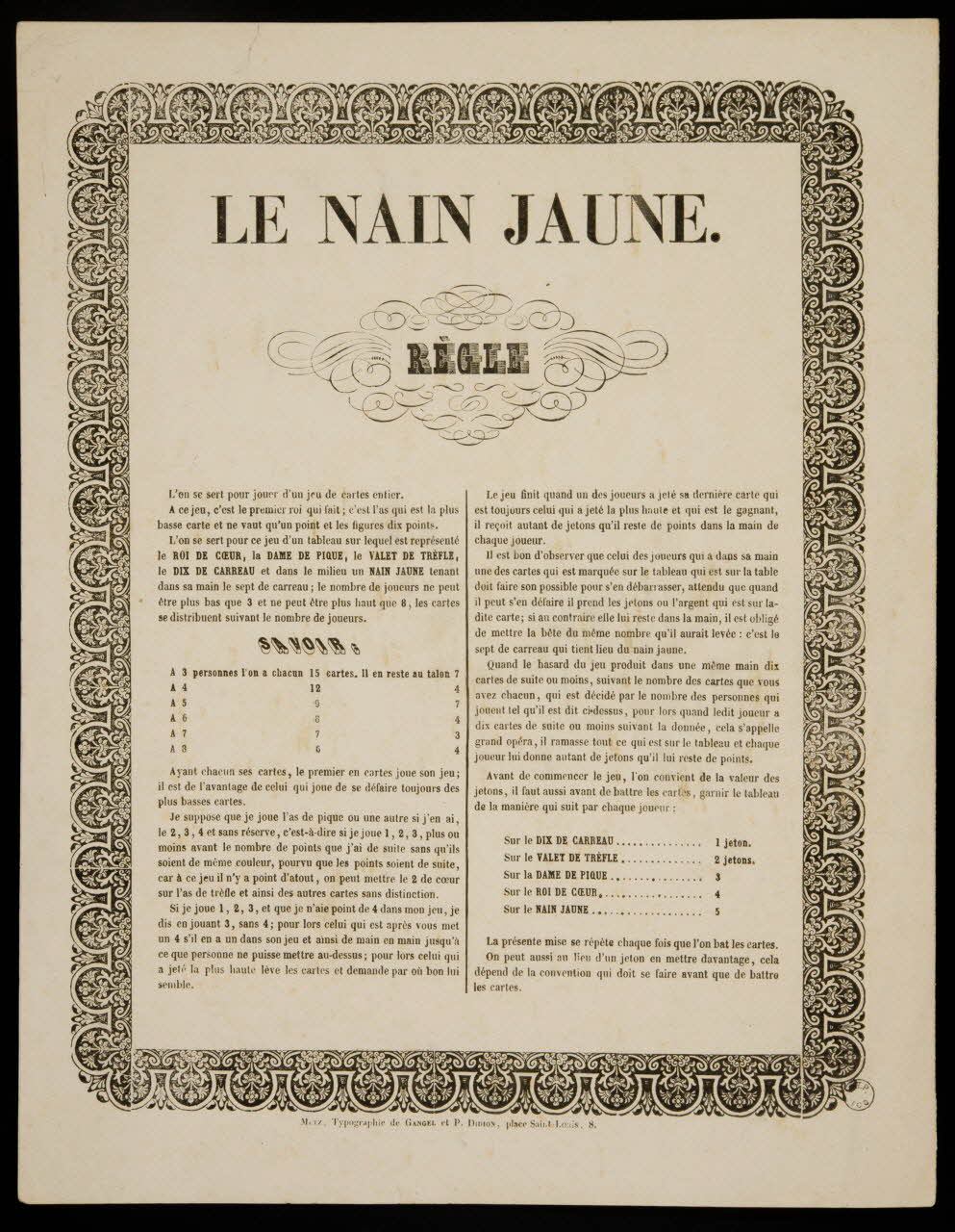 Gangel et Didion estampe LE NAIN JAUNE. Metz 1858-1868 1977.68.45.2 Photo
