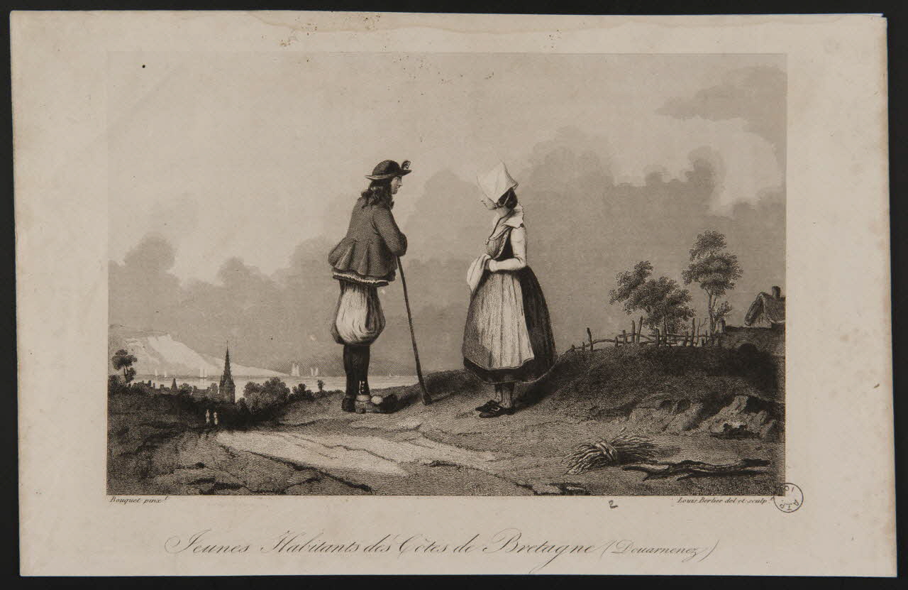 estampe Jeunes Habitants des Côtes de Bretagne (Douarnenez) 1977.68.5 Photo