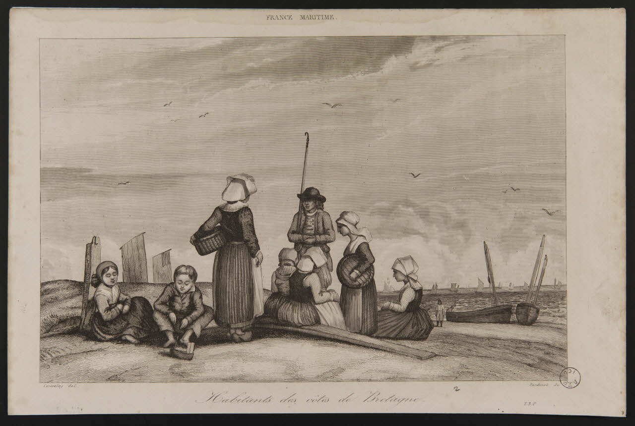 estampe Habitants des côtes de Bretagne. 1977.68.6 Photo