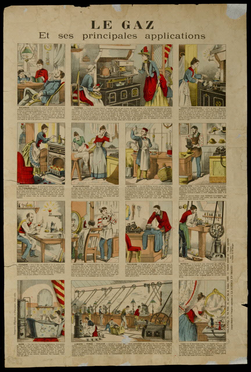 estampe LE GAZ  Et ses principales applications 1977.80.24 Photo