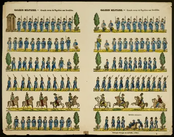 Charles Nicolas Gangel estampe GALERIE MILITAIRE. - Grande revue de Napoléon aux Invalides. Metz 1852-1858 1977.80.30 Photo