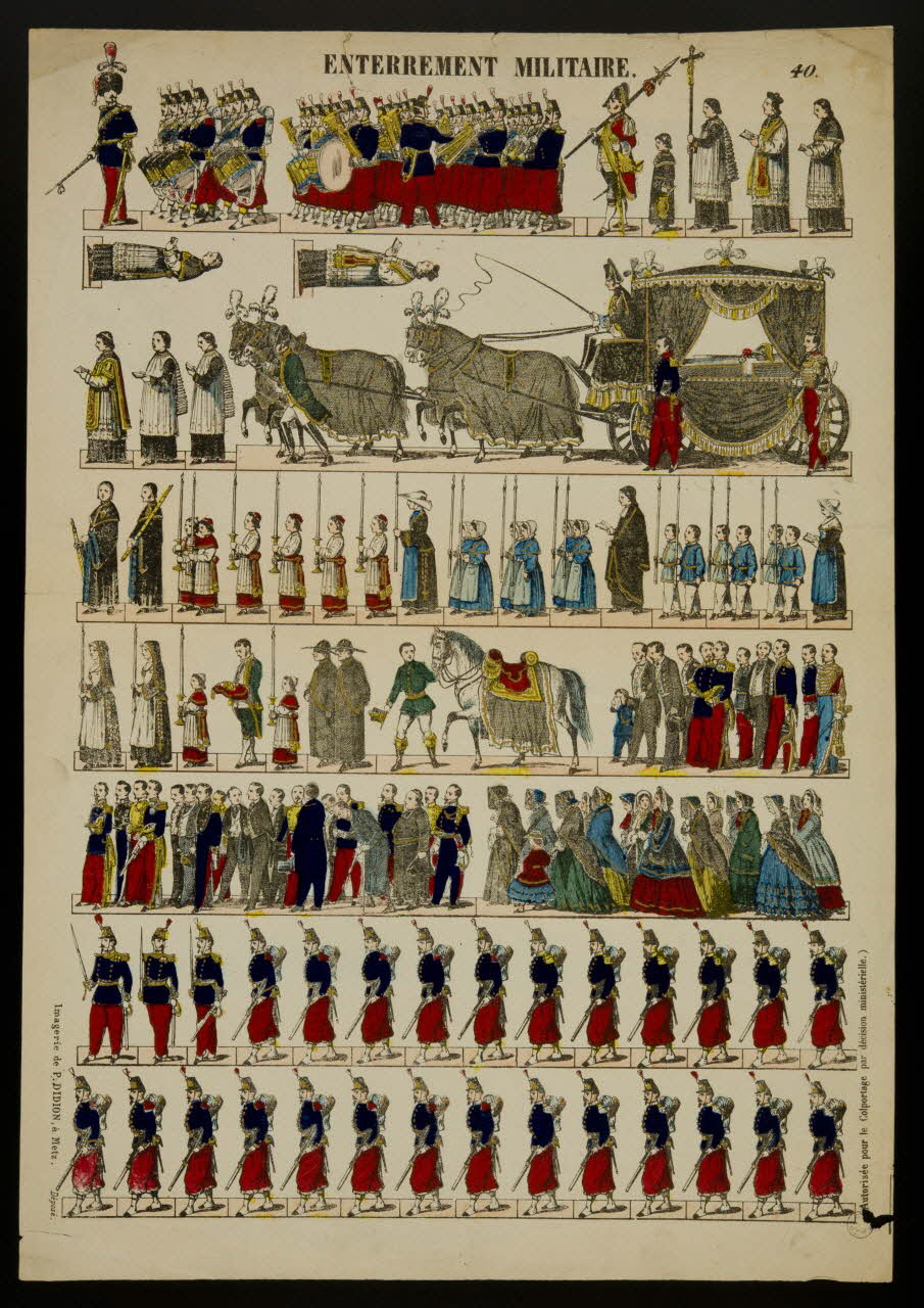 Paulin Didion estampe ENTERREMENT MILITAIRE. Metz 1869-1879 1977.80.34 Photo