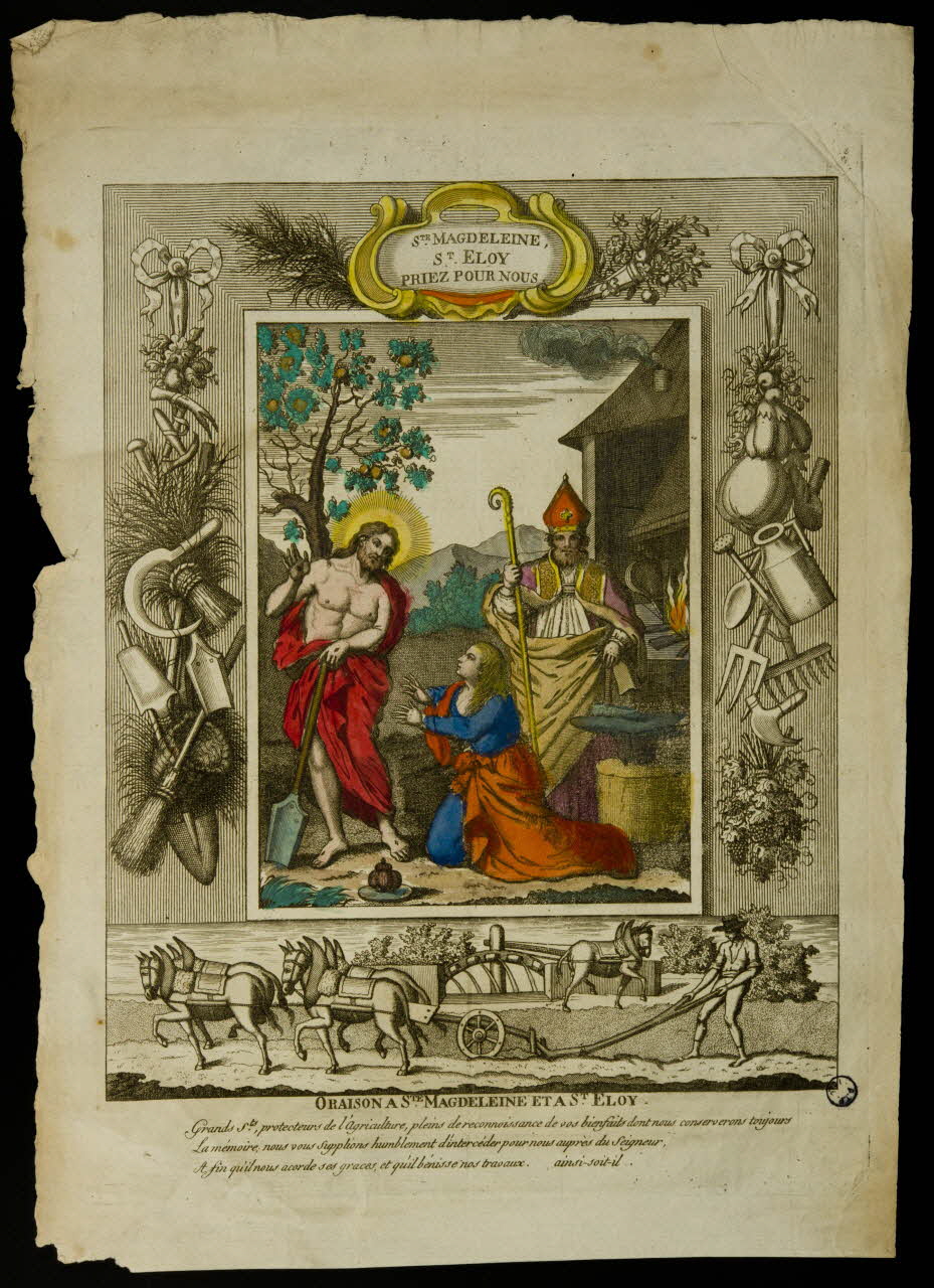 estampe ORAISON A STE. MAGDELEINE ET A ST. ELOY. 1977.80.50.1 Photo