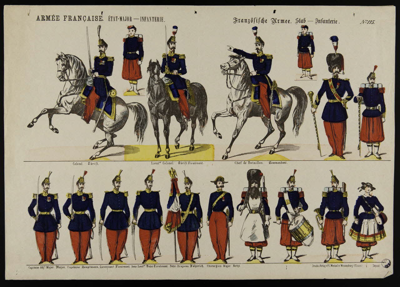 estampe ARMEE FRANCAISE. ETAT-MAJOR - INFANTERIE 1977.80.63 Photo