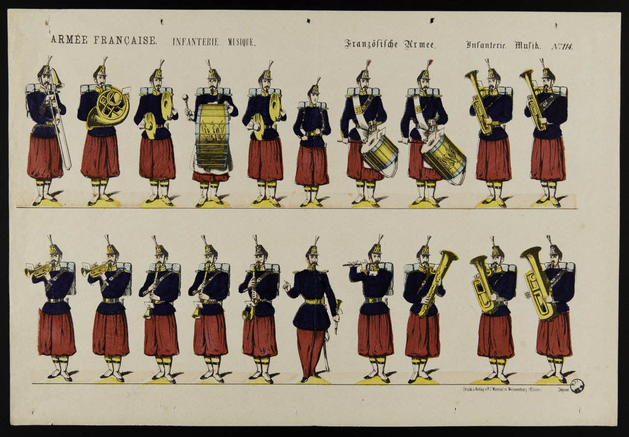 estampe ARMEE FRANCAISE.  INFANTERIE MUSIQUE. 1977.80.64 Photo