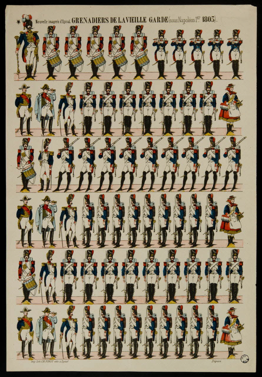 estampe GRENADIERS DE LA VIEILLE GARDE (sous Napoléon 1er. 1805). 1977.80.8 Photo