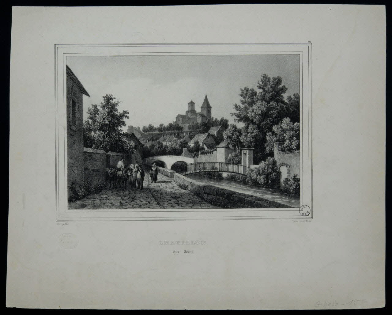 estampe CHATILLON.  Sur Seine. 1977.84.1 Photo