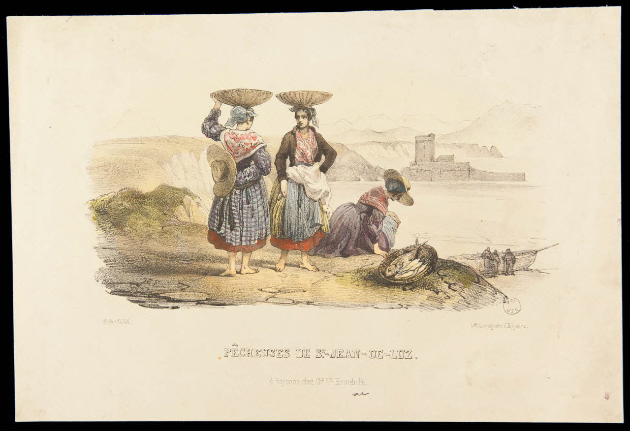 estampe PÊCHEUSES DE ST.-JEAN-DE-LUZ. 1977.90.11 Photo