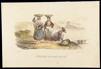 estampe PÊCHEUSES DE ST.-JEAN-DE-LUZ. 1977.90.11 Photo