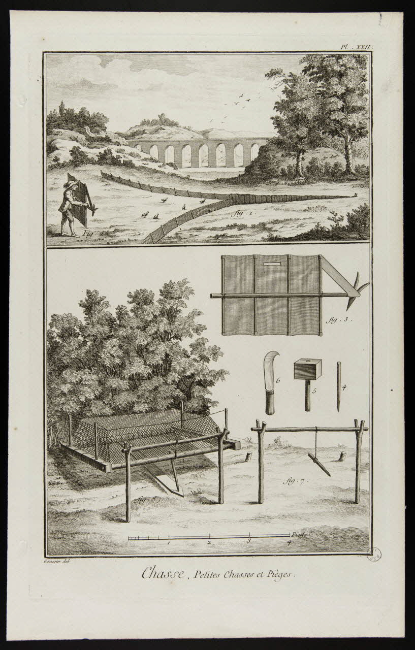 estampe Chasse, Petites Chasses et Pièges. 1977.90.7 Photo