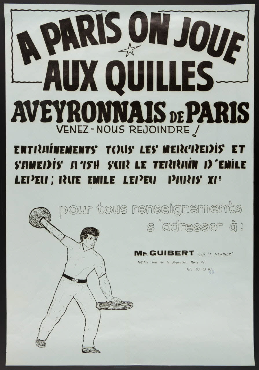 estampe A PARIS ON JOUE  AUX QUILLES 1978.10.14 Photo