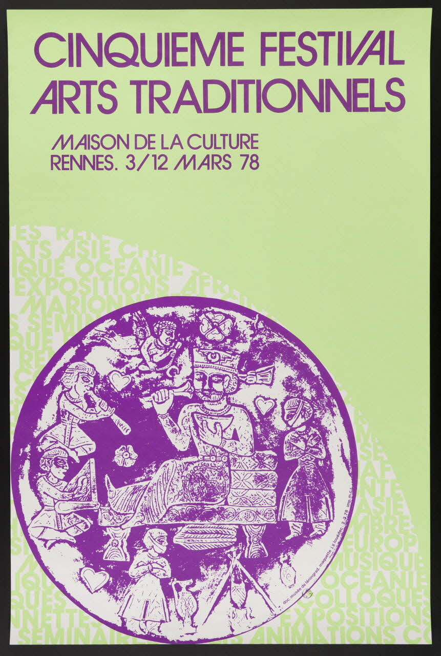estampe CINQUIEME FESTIVAL  ARTS TRADITIONNELS 1978.10.6 Photo