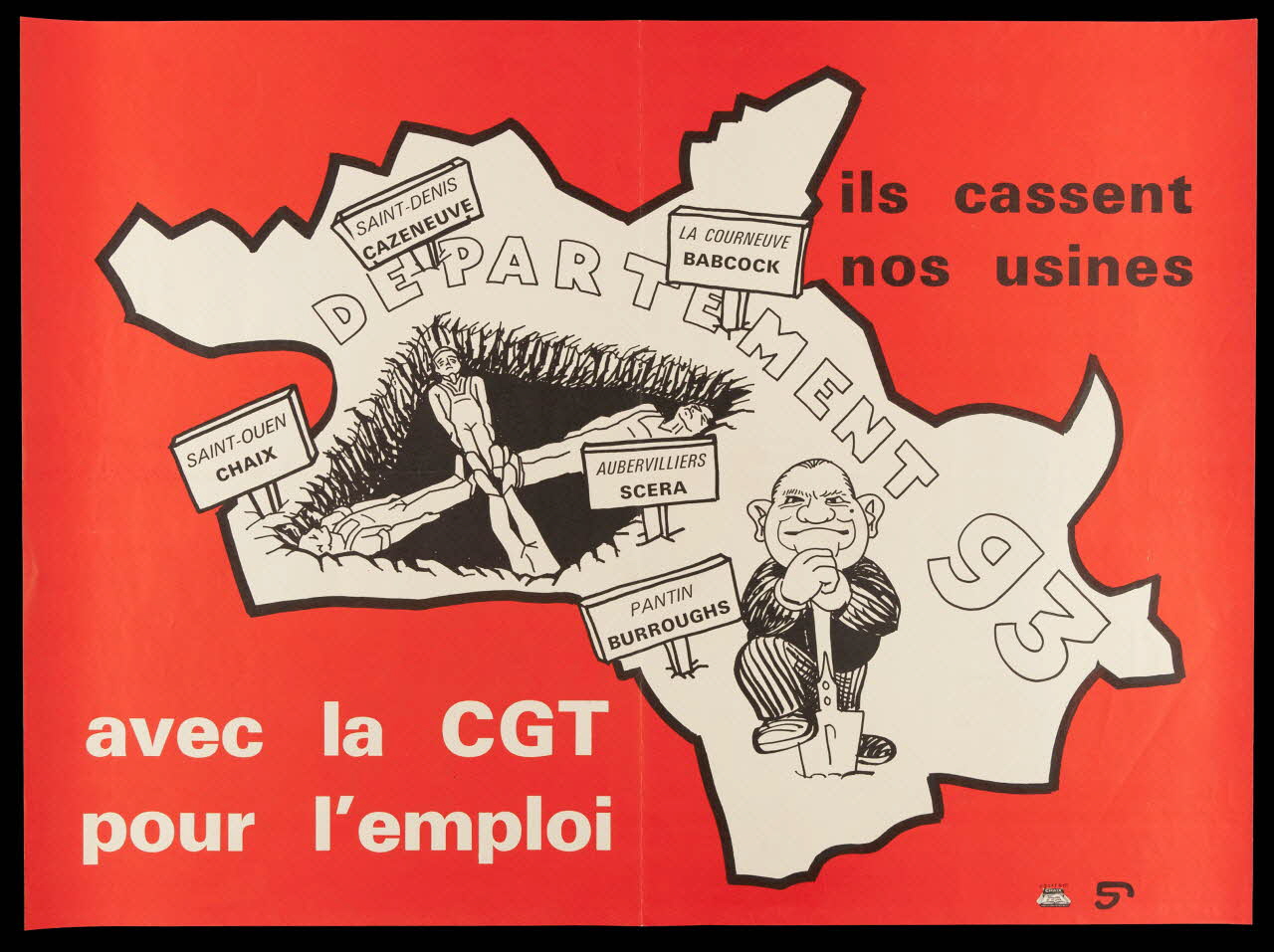 estampe avec la CGT  pour l'emploi 1978.104.12 Photo