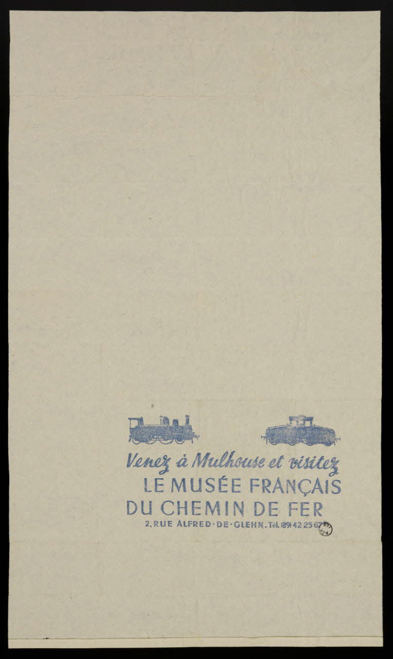 estampe Venez à Mulhouse et visitez  LE MUSEE FRANCAIS  DU CHEMIN DE FER 1978.104.8 Photo