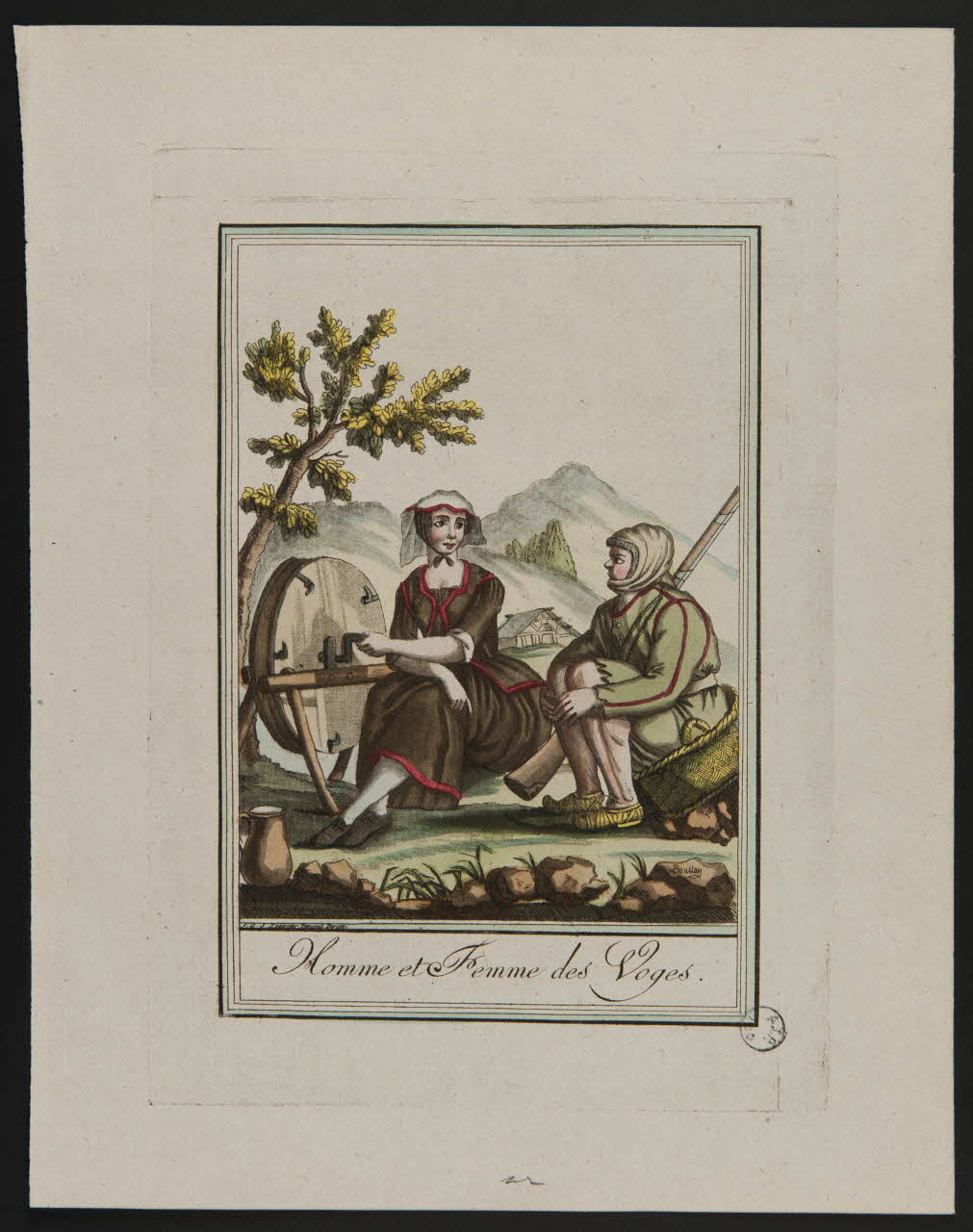 estampe Homme et Femme des Voges. 1978.11.4 Photo