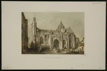 estampe NANTES ET LA LOIRE INFERIEURE  EGLISE ST AUBIN DE GUERANDE. 1978.11.8 Photo
