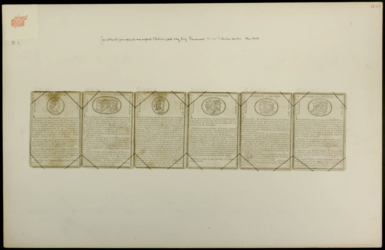 cartes à jouer Jeu instructif pour apprendre aux enfants l'histoire. 1978.40.36.1/6 Photo