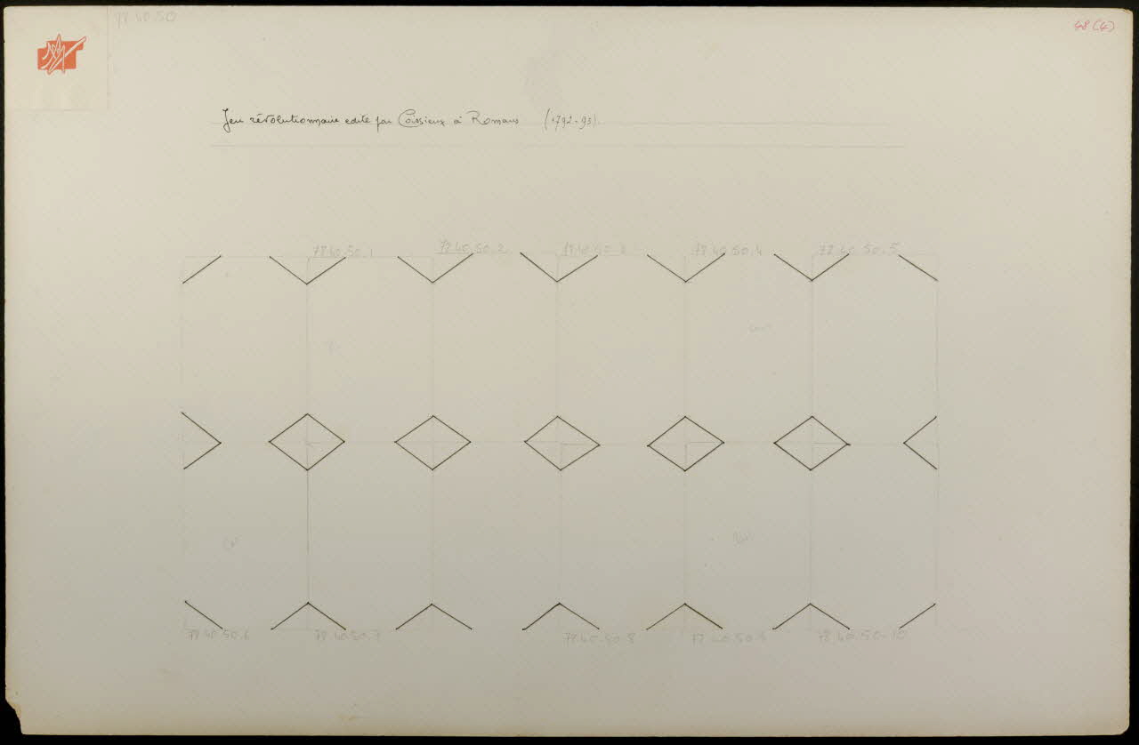 cartes à jouer Planche de présentation de cartes à jouer 1978.40.50.11 Photo