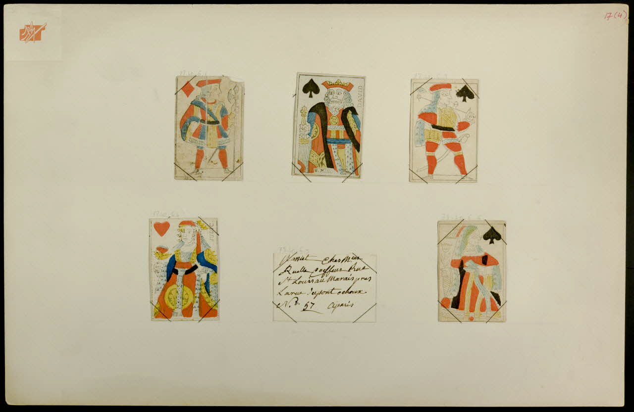 cartes à jouer Cartes à jouer au portrait de Lyon et au portrait de Paris 1978.40.6.1/6 Photo