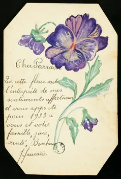 carte de voeux Cher Parrain 1933 1978.44.109 Photo