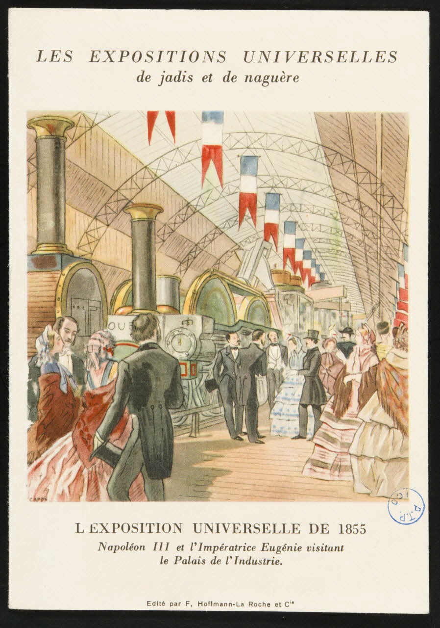 Hoffmann-La Roche et Cie estampe LES EXPOSITIONS UNIVERSELLES  de jadis et de naguère Paris 1855 1978.44.117 Photo