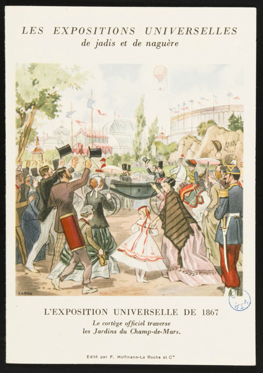 Hoffmann-La Roche et Cie estampe LES EXPOSITIONS UNIVERSELLES  de jadis et de naguère Paris 1867 1978.44.118 Photo