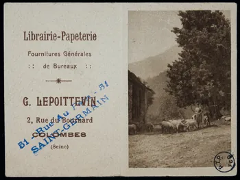 estampe Librairie-Papeterie  Fournitures Générales  de Bureaux  G. LEPOITEVIN 1940 1978.44.133  Photo