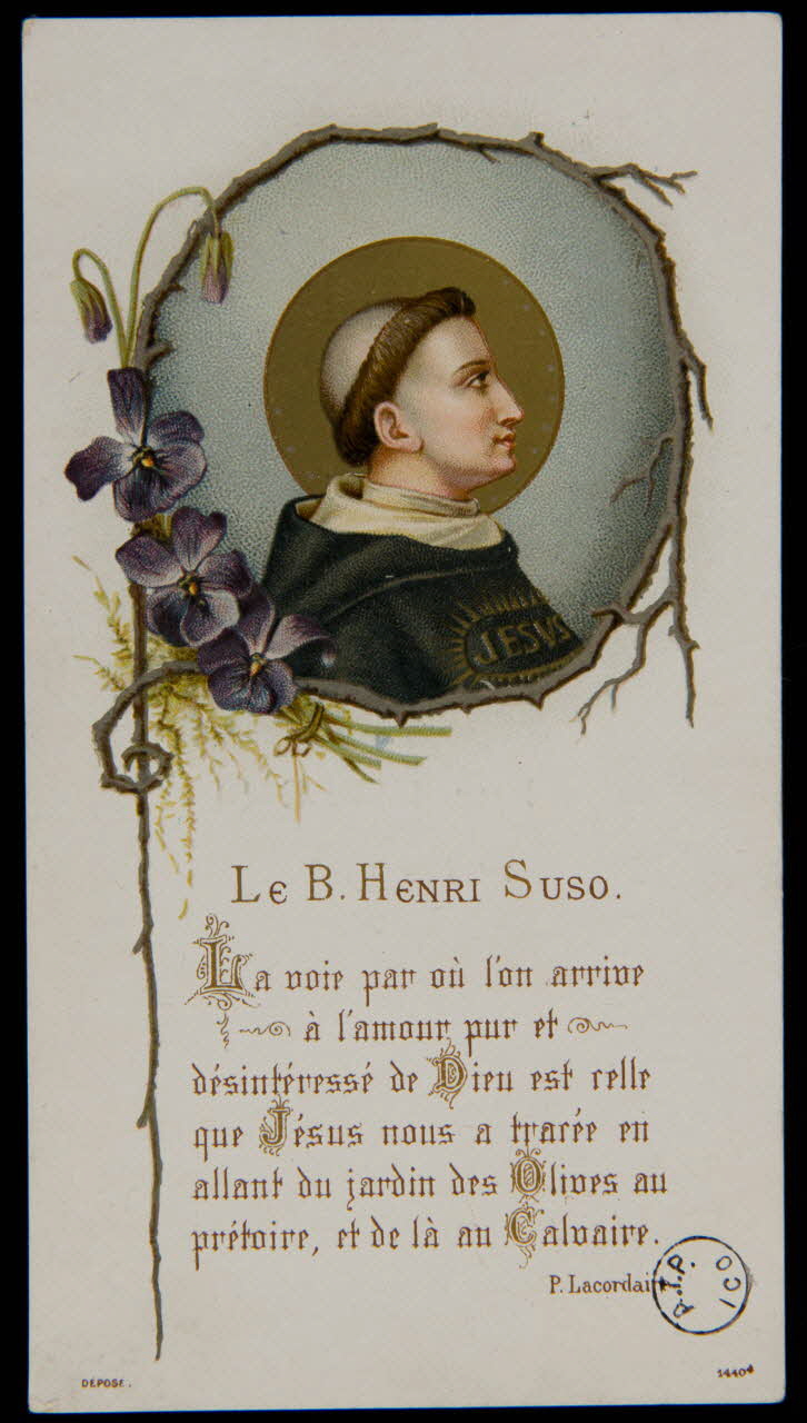 estampe LE B. HENRI SUSO. 1893 1978.44.79 Photo