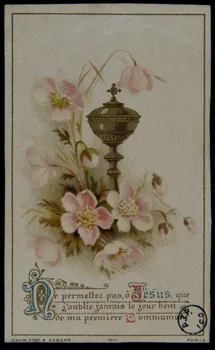 Kahn fils estampe Ne permettez pas, ô Jésus, que  j'oublie jamais le jour béni  de ma première Communion 1893 1978.44.83  Photo