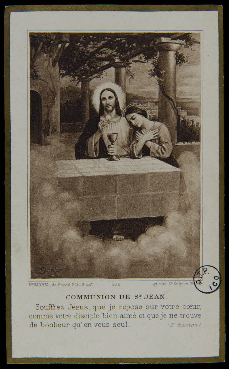 Prengrueber, G.J estampe COMMUNION DE ST. JEAN. 1923 1978.44.89 Photo