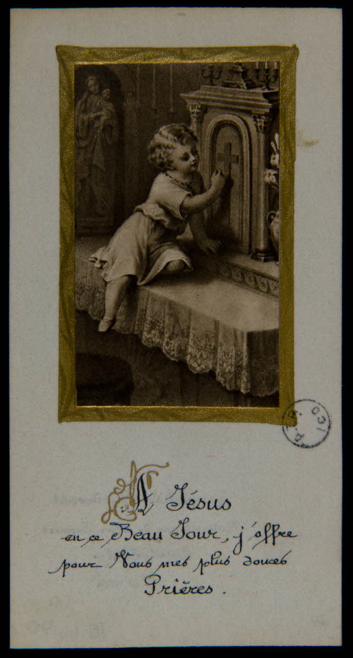 Basdevant, J. estampe A Jésus  en ce Beau Jour, j'offre  pour Vous mes plus douces  Prières. 1934 1978.44.90 Photo