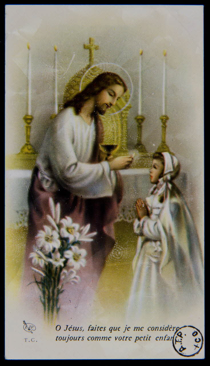 Cl. Rouquie estampe O Jésus, faites que je me considère  toujours comme votre petit enfant. 1962 1978.44.92 Photo