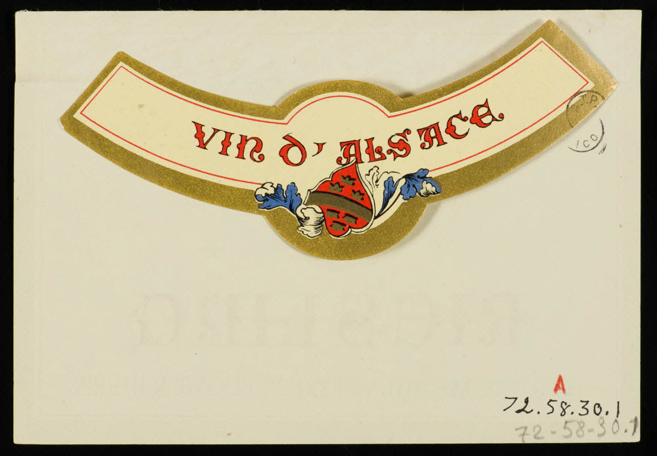 estampe VIN D'ALSACE  RIESLING 1972.58.30.1/2 Photo