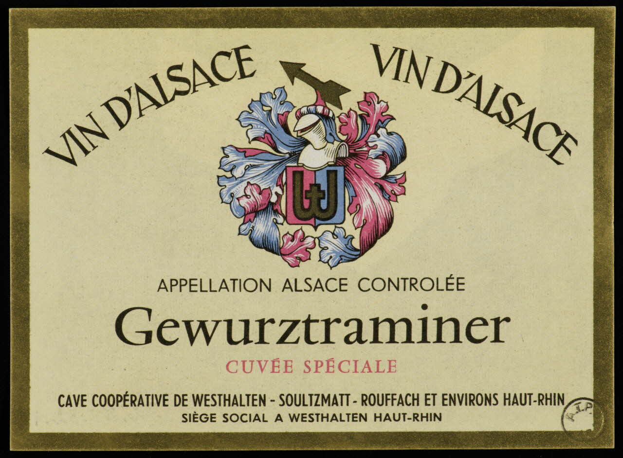 estampe VIN D'ALSACE  Gewurztraminer 1972.58.32.1/2 Photo
