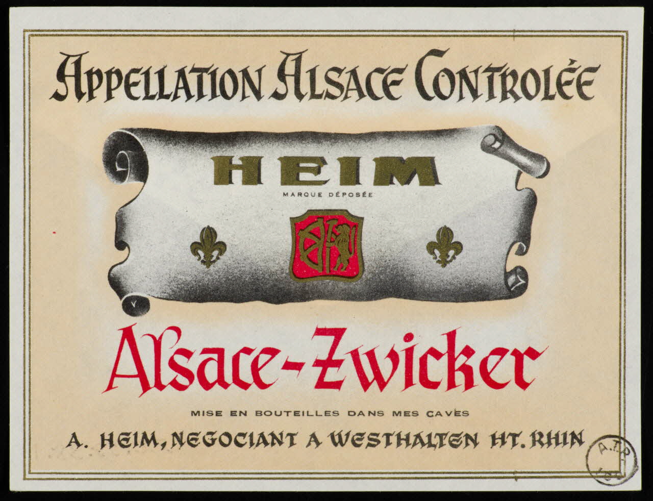 estampe Alsace-Zwicker 1972.58.38.1/2 Photo