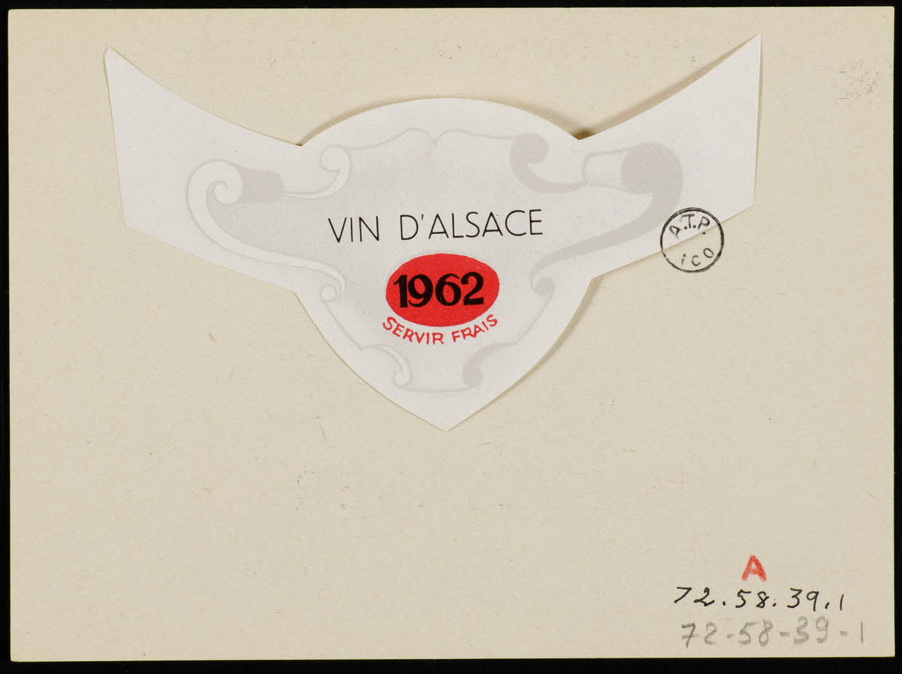 estampe VIN D'ALSACE  SYLVANER 1972.58.39.1/2 Photo